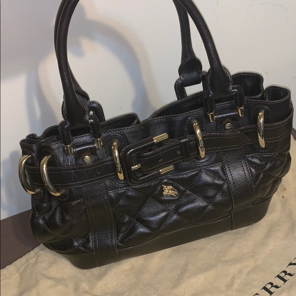Authentic Burberry bag. Dark brown